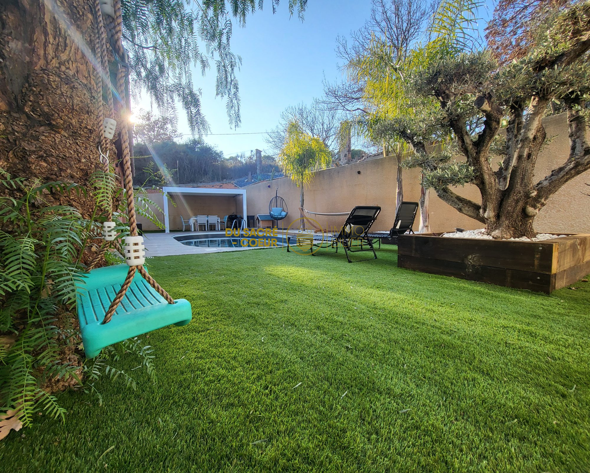 CANET EN ROUSSILLON VILLA P PIED 3 FACES T4+GARAGE  SUBLIME JARDIN PISCINE SANS VIS A VIS